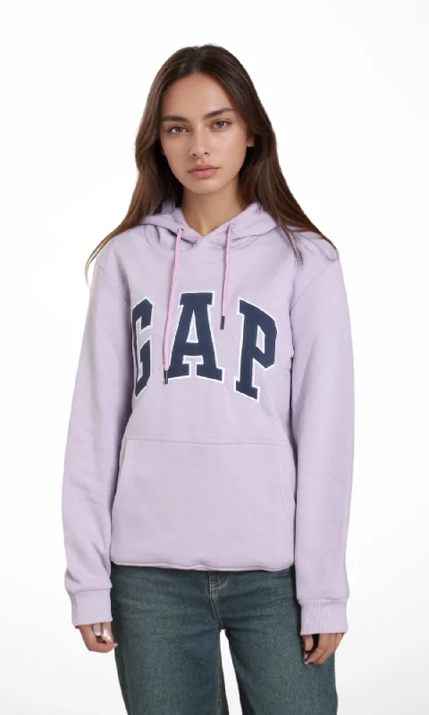 Women Vintage Pullover Hoodie (Purple) Besom Neck Pullover