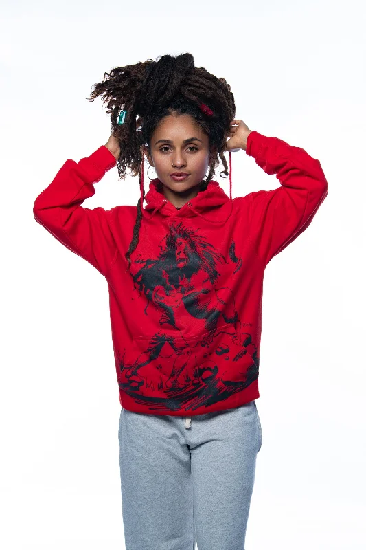 Dread & Lion Pullover Rasta Hoodie Oblong Neck Pullover