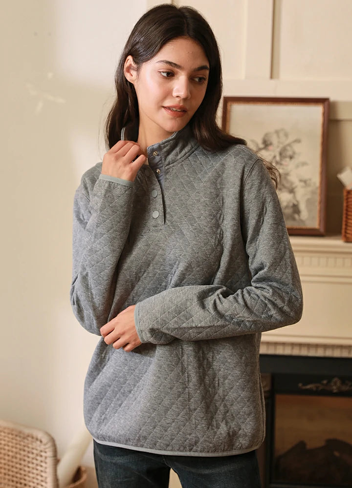 Women's Ultra Soft 1/4 Quilted Fleece Pullover Mountain Outdoor Shirt Lantern Sleeve Elegant Women's Ultra Soft 1/4 Quilted Fleece Pullover Mountain Outdoor Shirt Lantern Sleeve Elegant