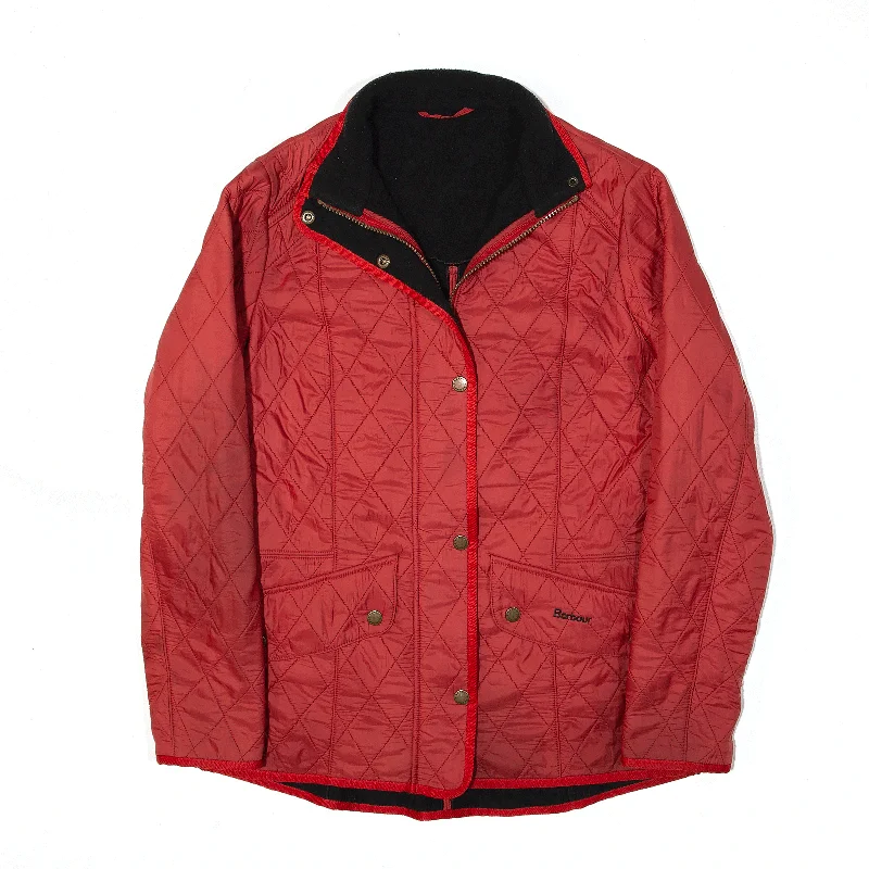 BARBOUR Cavalry Fleece Lined Red Quilted Jacket Womens S Fitted Jacket Loose Jacket Oversized Jacket BARBOUR Cavalry Fleece Lined Red Quilted Jacket Womens S Fitted Jacket Loose Jacket Oversized Jacket