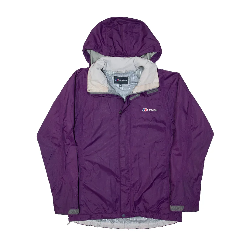 BERGHAUS AQ2 Purple Hooded Rain Jacket Womens S Knit Jacket Woven Jacket Fleece Jacket BERGHAUS AQ2 Purple Hooded Rain Jacket Womens S Knit Jacket Woven Jacket Fleece Jacket