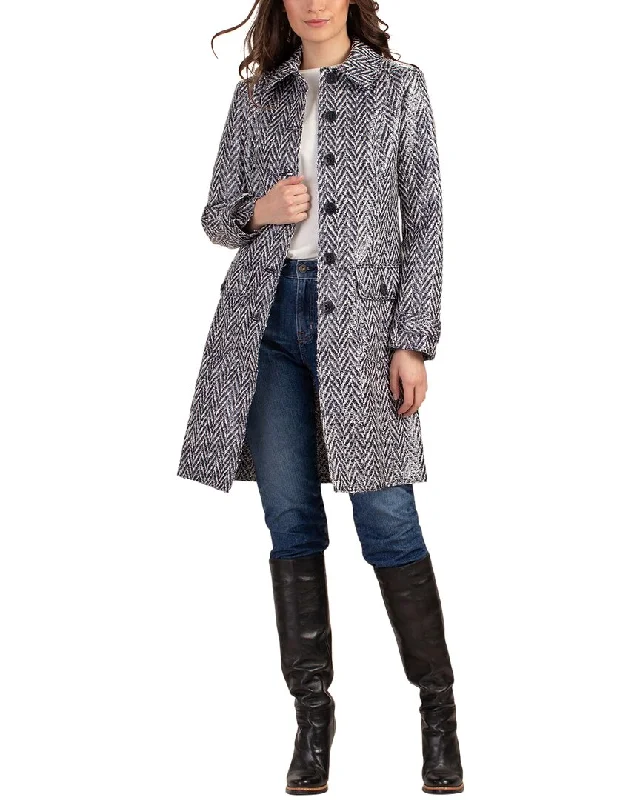 Trina Turk Denali Coat Buttoned Toggled Snapped