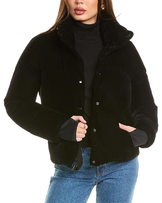 Sam. Velvet Down Puffer Jacket Collared Jacket Crew Neck Jacket Turtle Neck Jacket
