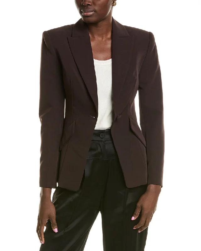 Bcbgmaxazria Slim Fit Jacket Stand-Up Collar Roll-Neck Collar Turtle Neck