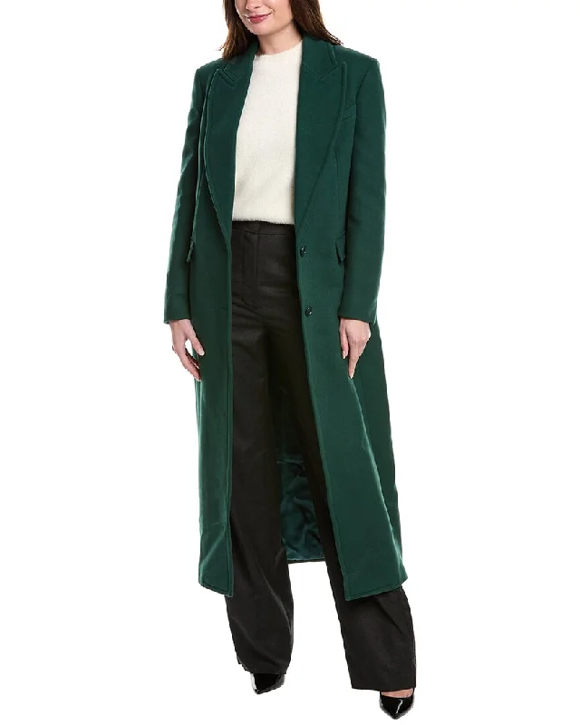 Michael Kors Collection Chesterfield Wool Coat Raincoat Turtleneck Coat Wrap Coat