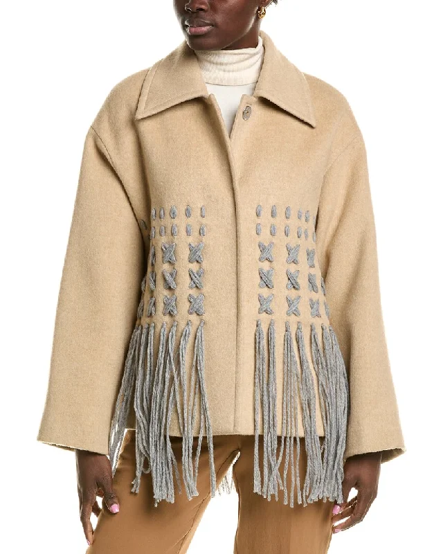 Lafayette 148 New York Swing Wool & Cashmere-Blend Coat Hooded Jacket Zipper Jacket Button Jacket Lafayette 148 New York Swing Wool & Cashmere-Blend Coat Hooded Jacket Zipper Jacket Button Jacket