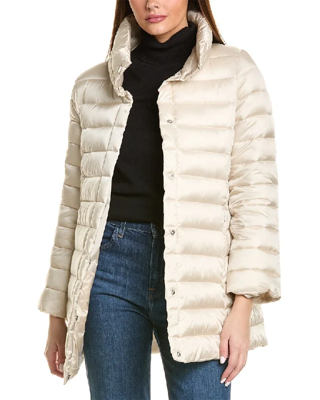 Tahari Puffer Coat Toggle Coat Shawl Collar Coat Notch Collar Coat