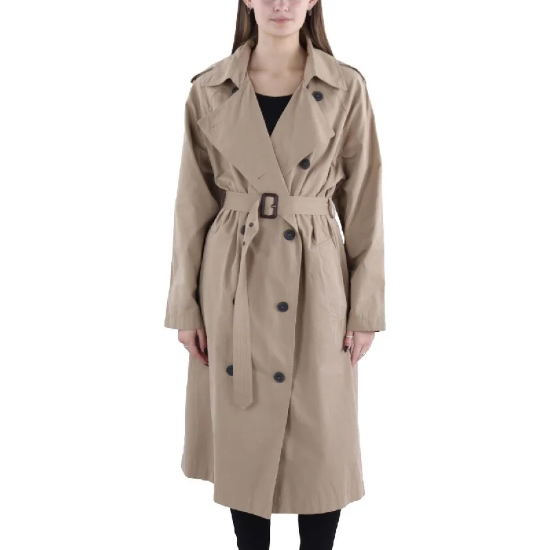 Davis Womens Lightweight Long Trench Coat Blazer Duffle Coat Pea Coat
