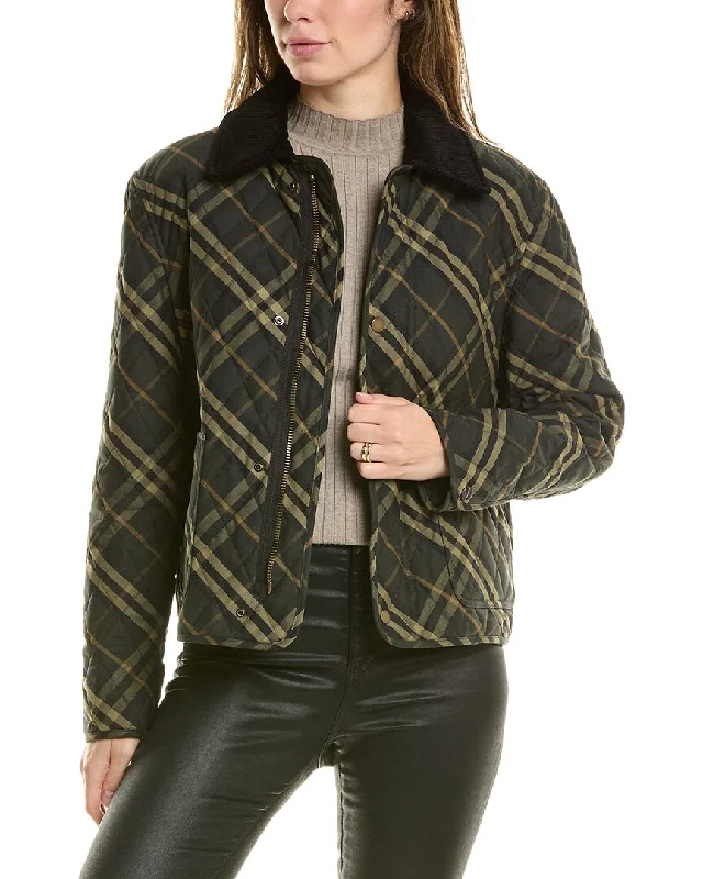 Burberry Cropped Check Quilted Barn Jacket Print Jacket Jacquard Jacket Embroidered Jacket Burberry Cropped Check Quilted Barn Jacket Print Jacket Jacquard Jacket Embroidered Jacket