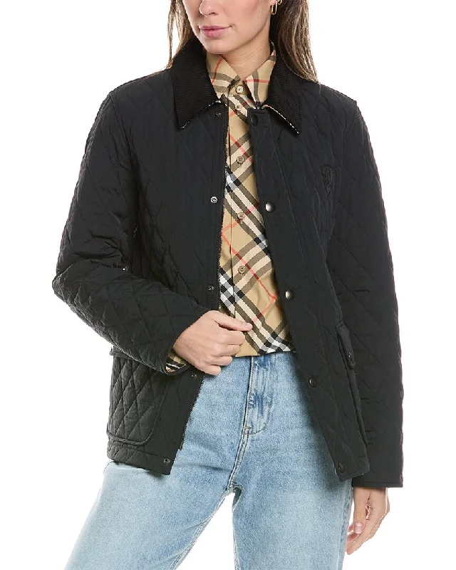 Burberry B Shield Puffer Jacket Embroidered Jacket Appliqued Jacket Beaded Jacket
