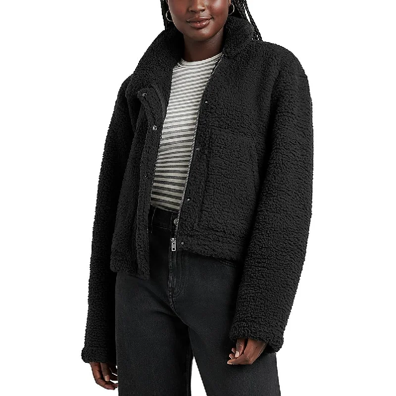 Womens Sherpa Cozy Faux Fur Coat Fleece Down Feather