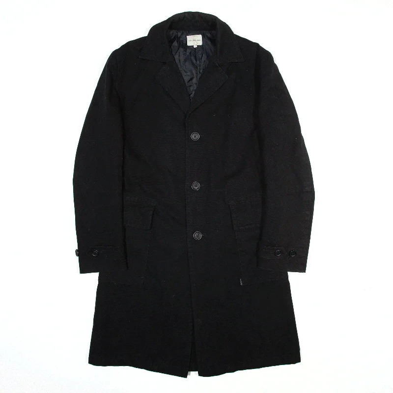 CALVIN KLEIN Jacket Black Overcoat Womens 2XL Faux Fur Fabric Real Fur Fabric Shearling Fabric CALVIN KLEIN Jacket Black Overcoat Womens 2XL Faux Fur Fabric Real Fur Fabric Shearling Fabric