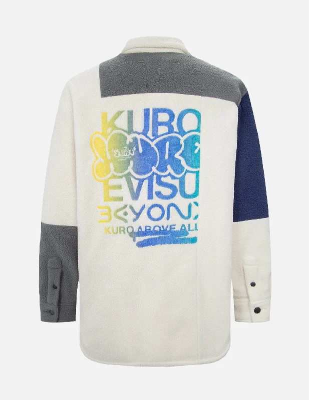 Colorblock Fleece Shirt Jacket Fleece Jacket Down Jacket Feather Jacket