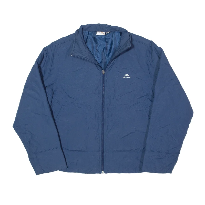 ELLESSE Quilted Jacket Blue Womens L Mesh Jacket Canvas Jacket Denim Jacket