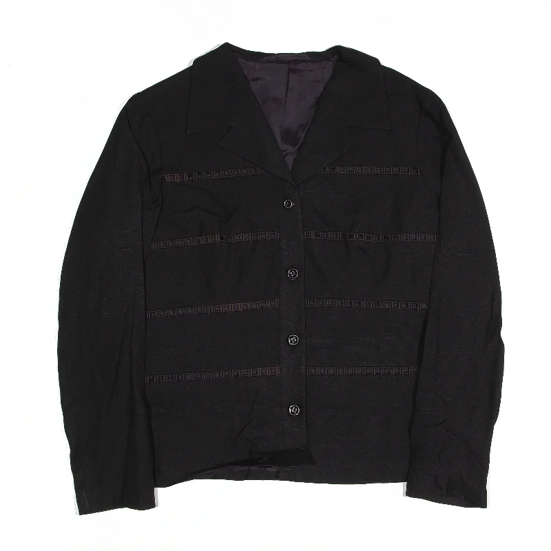 Hole Detail Jacket Black 90s Blazer Womens S Lace Jacket Ribbed Jacket Sequined Jacket