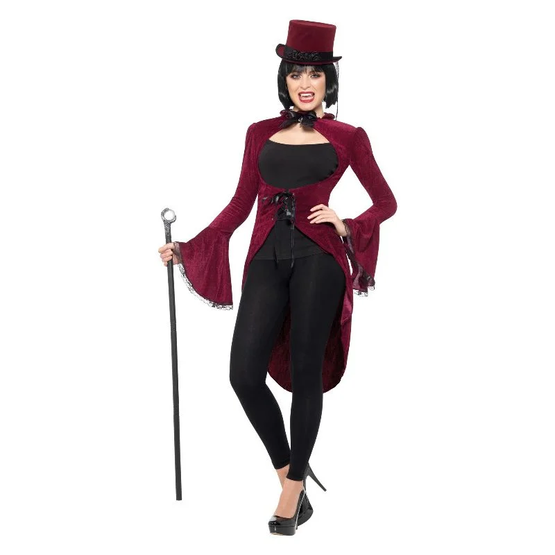 Lady Vampire Jacket Burgundy Adult Fleece Jacket Down Jacket Feather Jacket