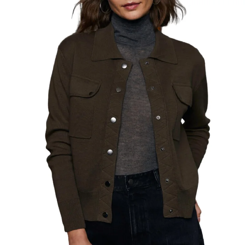 Milano Trucker Jacket With Snaps In Safari Wool Jacket Cashmere Jacket Tweed Jacket