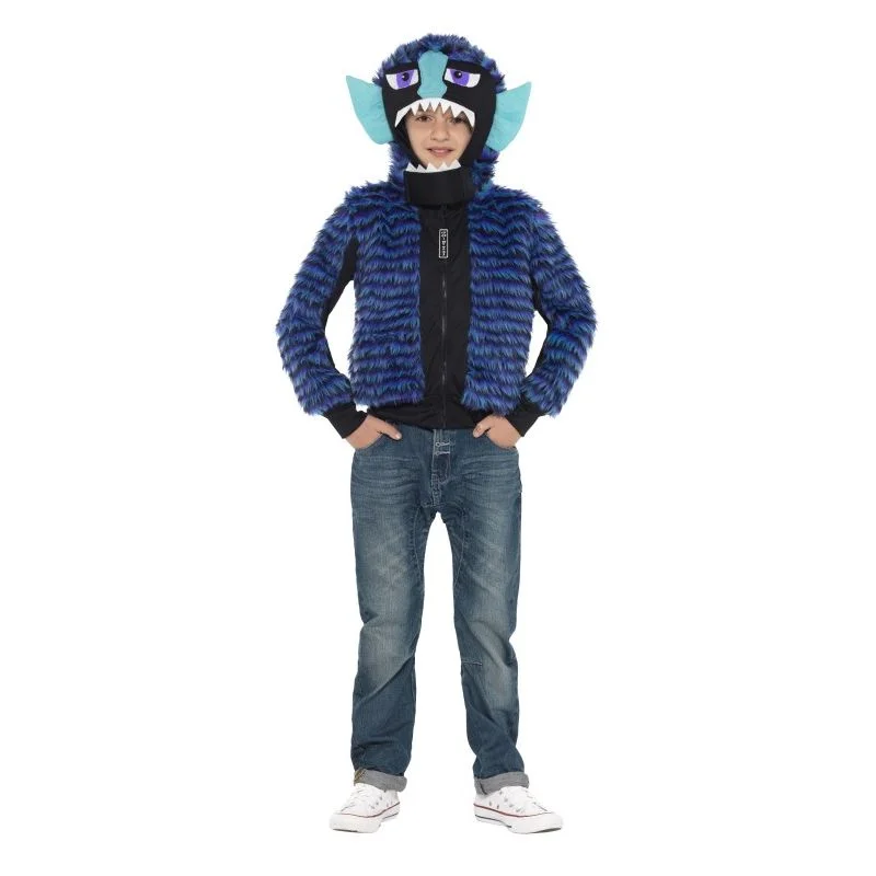 Monster Zinkoid Furry Jacket with Hood Satin Jacket Silk Jacket Chiffon Jacket