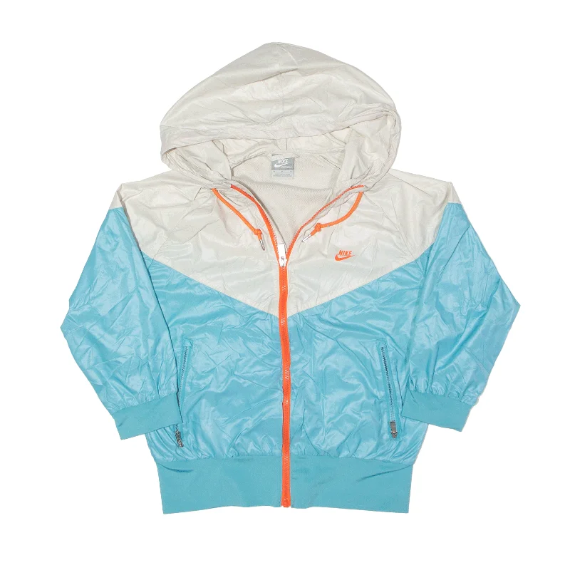 NIKE 3/4 Sleeve Windbreaker Jacket Blue Womens M Herringbone Jacket Checkered Jacket Solid Jacket NIKE 3/4 Sleeve Windbreaker Jacket Blue Womens M Herringbone Jacket Checkered Jacket Solid Jacket