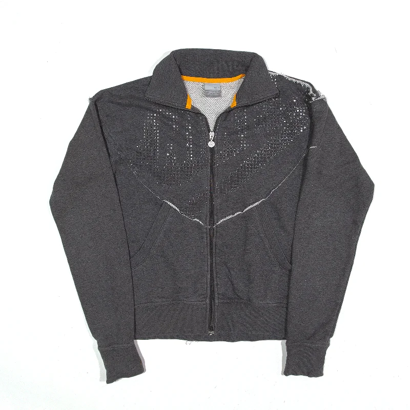 NIKE Shell Jacket Grey Womens M Bomber Jacket Anorak Windbreaker