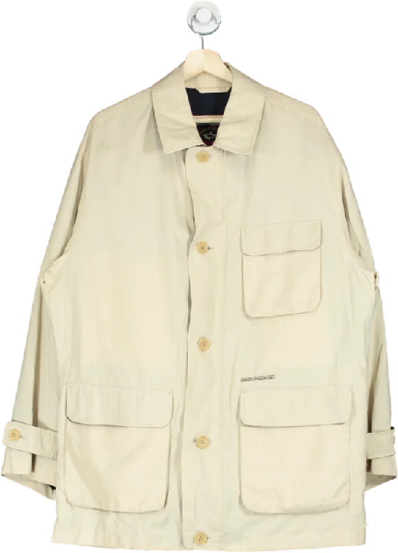 Paul & Shark Beige Yachting Jacket UK L Toggled Jacket Drawstring Jacket Belted Jacket Paul & Shark Beige Yachting Jacket UK L Toggled Jacket Drawstring Jacket Belted Jacket
