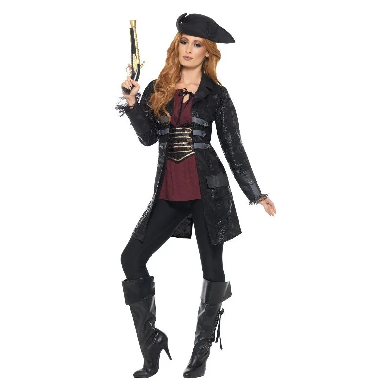 Pirate Jacket Ladies Black Adult Denim Jacket Leather Jacket Suede Jacket