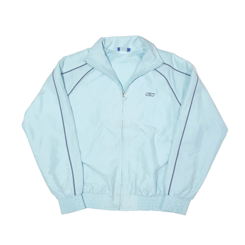 REEBOK Jacket Blue Track Womens M Tiered Jacket Buttoned Jacket Zippered Jacket