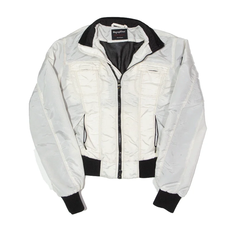REFRIGIWEAR Jacket White Womens S Embroidered Jacket Appliqued Jacket Beaded Jacket REFRIGIWEAR Jacket White Womens S Embroidered Jacket Appliqued Jacket Beaded Jacket