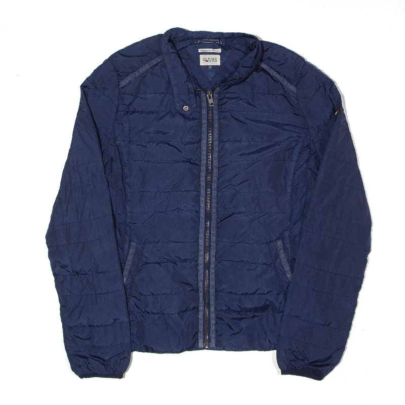 TOMMY HILFIGER DENIM Down Insulated Lightweight Puffer Jacket Blue Nylon Womens S V-Neck Jacket Boat Neck Jacket Square Neck Jacket TOMMY HILFIGER DENIM Down Insulated Lightweight Puffer Jacket Blue Nylon Womens S V-Neck Jacket Boat Neck Jacket Square Neck Jacket