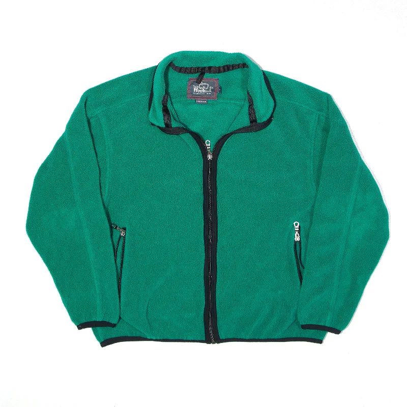 WOOLRICH Fleece Jacket Green Womens L Satin Jacket Silk Jacket Chiffon Jacket