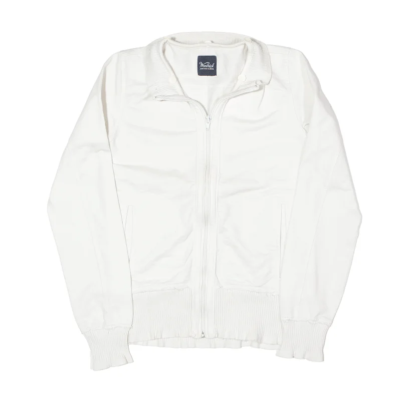 WOOLRICH Track Jacket White Womens M Striped Jacket Polka Dot Jacket Floral Jacket